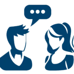 dos estudiantes hablan en inglés