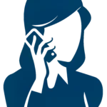 mujer hablando por telefono en inglés