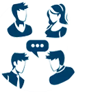 grupo de estudiantes hablando en inglés