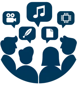 personas hablando sobre diversos temas en club de conversación en inglés