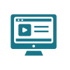 Ícono de pantalla con lecciones de inglés online interactivas